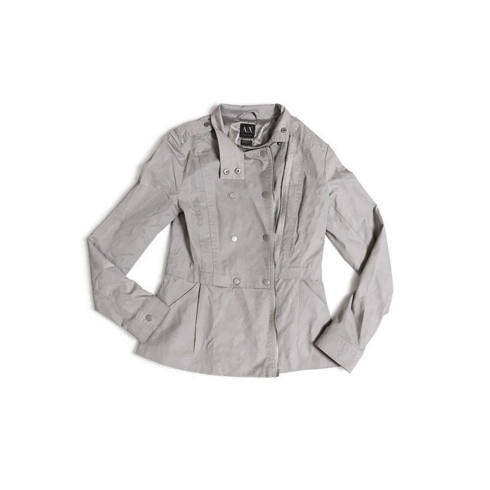 Armani Exchange‎ Jacket Womens Size Small Gray Double Breasted